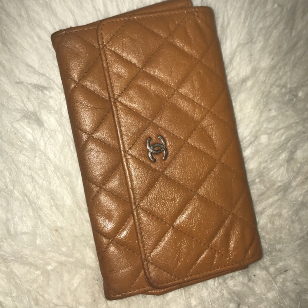AUTHENTIC CHANEL BURNT ORANGE/ BROWN WALLET